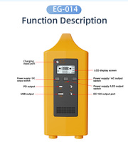 Centrale Électrique Portable 200W au Plomb-Acide, Pliable, Unité d'Urgence Mobile, Alimentation Solaire Extérieure, Recharge Sans Fil, Onde Sinusoïdale Modifiée MPPT