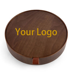 Caja de Joyería de Madera con Logotipo Personalizado para Mujer, Caja de Almacenamiento de Joyería de Madera de Nogal y Roble Grabada con Espejo, Venta al Por Mayor - Product Image 1