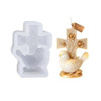 Moule en silicone Dumo pour croix, colombe et rose - Article de décoration intérieure DIY, moule pour bougie parfumée