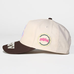 Casquette de baseball ajustable avec broderie florale personnalisée pour femmes, chapeau de sport d'été en design bicolore - Product Image 4