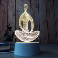 Décoration de chambre, étoiles, lumières du Ramadan, cadeau, ornement, lumière de nuit LED 3D USB pour enfants
