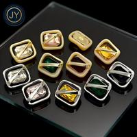 Kancing Logam Paduan Seng Premium Berkualitas Tinggi JINYU, Hiasan Kristal Rhinestone Berkilau, Dibuat dengan Sangat Rapi