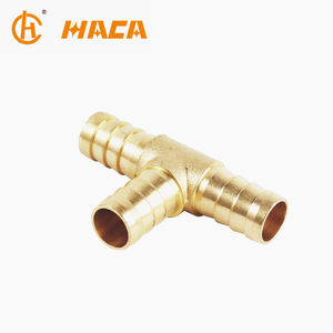 Tタイプ真ちゅうパイプ3ウェイフィッティングホースバーブ配管パイプ継手給水用鉛フリーティー - Product Image 2