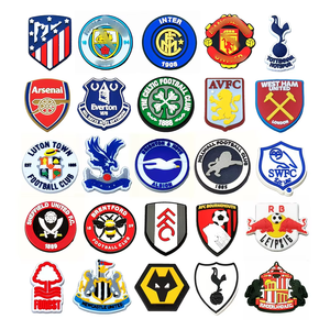 Vendita calda Logo del Club di calcio Charm scarpe in PVC morbido decorazioni per cianfrusaglie Charm squadra di calcio Logo scarpe accessori per gli appassionati - Product Image 4