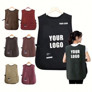 Chaleco Ajustable en Oferta, Delantal de Cocina Antisalpicaduras, Ropa de Trabajo para Catering, Chaleco de Barista, Estilo Unisex con Logotipo Personalizado - Product Image 1
