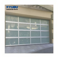 Puerta de Garaje Automática de Vidrio Esmerilado para Villa, Puertas de Garaje Automáticas