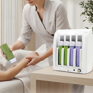 Quatre ensembles de chauffe-cire à rouleaux avec poignées anti-brûlure, kit complet multi-unités pour les salons de coiffure, les spas <span class=keywords><strong>ou</strong></span> les académies de formation - Product Image 2