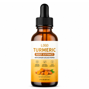 Extracto de Raíz de Cúrcuma Orgánica (Curcuma Longa) y Extracto de Fruta de Pimienta Negra, Gotas Antioxidantes de Cúrcuma, Líquido Oral de 60 ml para el Apoyo Inmunológico - Product Image 1