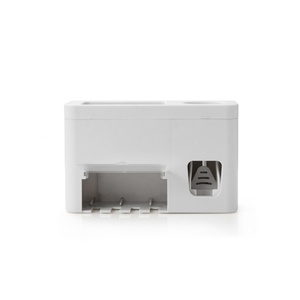 Wholesale Automatic <b>Toothpaste</b> Squeezer Plastic Bathroom Tooth Squeezer Wall Mounted Toothbrush <b>Holder</b> With Cups - Product Image 1