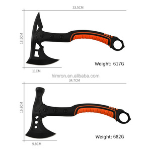 Hache de survie en plein air DIY Grade Hache tactique <span class=keywords><strong>multifonction</strong></span> en acier inoxydable avec poignée en caoutchouc à double lame Outils de camping - Product Image 5