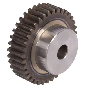 Master 1 M M1.25 300Mm 20 gigi 24T 35 gigi besar Helical Spur Gear dengan kunci