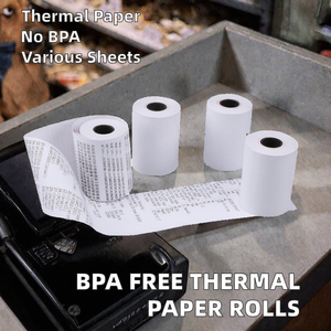 Rouleau de papier thermique blanc double couche 80x80mm pour imprimante d'étiquettes autocollantes de caisse enregistreuse/point de vente - Product Image 2