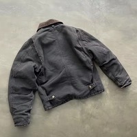 Blouson Bomber Streetwear Personnalisé Hiver Chaud pour Travailleurs en Toile Épaisse