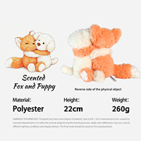 Peluche Renard-Chien Mignon à Câliner, Parfumée, Kawaii, Anti-Stress, Rembourrage en Coton PP Doux, Personnalisable pour Cadeau d'Anniversaire Enfant