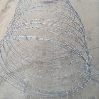 Fil de fer barbelé galvanisé à brin unique, robuste, en bobine, 2,3 mm, certifié ISO, pour clôtures forestières et isolation des zones sauvages