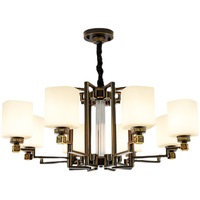 Lustre moderne de style chinois pleine maison Lumière luxueuse simple pour salon salle à manger pour grand lit de villa Lampe de taille moyenne