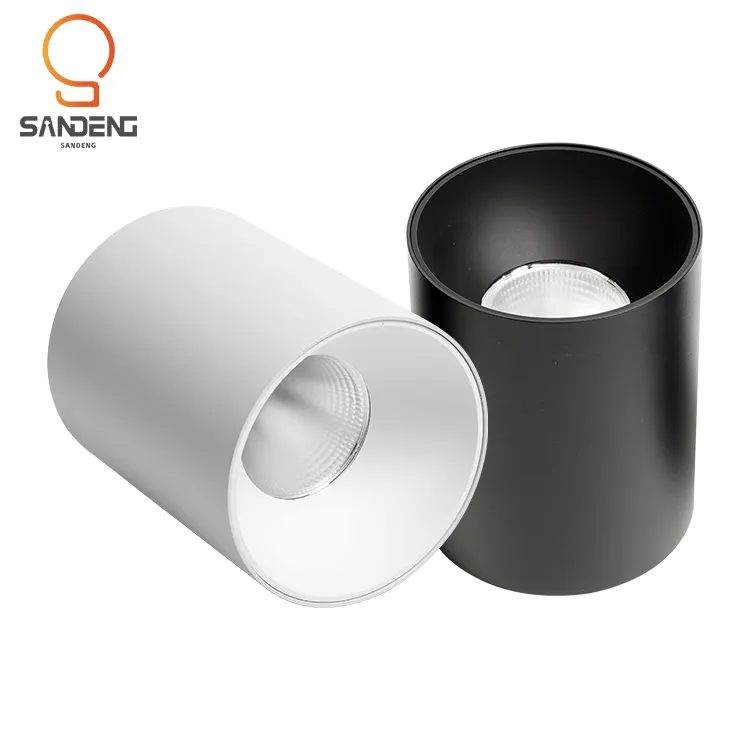 Sandeng Antiglare Design Aluminum White Black Down Lighting Surface Mounted SMD COB LED Downlight