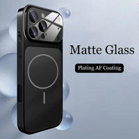 Coque en verre nano mat original pour iPhone 18 17 Pro Max 17 Pro, compatible avec la charge magnétique sans fil