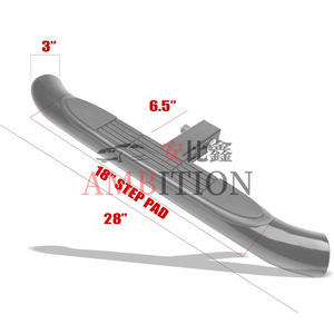 Marchepied d'attelage rond en acier inoxydable AMBITION de 3 pouces pour attelage de <span class=keywords><strong>remorque</strong></span> de classe 4 - Poli | Marchepied chromé pour attelage de 2 pouces - Product Image 3