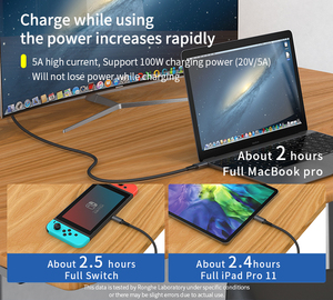 Nhà Máy OEM Nguồn Ưu Đãi Giá Mới Hợp Kim Nhôm Bện Usb 3.1 Bộ Chuyển Đổi Type-C 4K 60Hz Gen2 Usb C Sang Cáp Usb C - Product Image 5