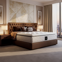 Matelas de luxe cinq étoiles pour hôtel, chambre à coucher, super doux, épaissi, mousse de latex, ressorts ensachés indépendants, solution de confort