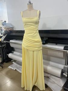 2026 Spring Summer Women's Sleeveless Maxi Dress Elegant Solid Color Halter Neck Formal Gown Waist Tie <strong>Flared</strong> <strong>Skirt</strong> - Product Image 6