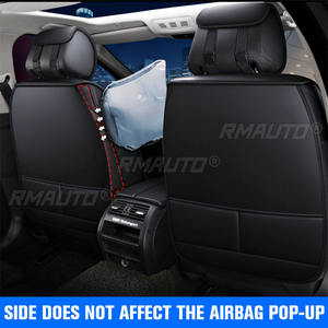 Coussin de siège de voiture en cuir soyeux glacé universel bleu noir pour la plupart des voitures, housse de siège de voiture douce et rafraîchissante pour l'été - Product Image 3