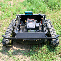 Livraison gratuite, tondeuse à gazon à chenilles de 800 mm, tracteur à essence, automatique, zéro rayon de braquage, télécommande, tondeuses à gazon pour jardin Gafor