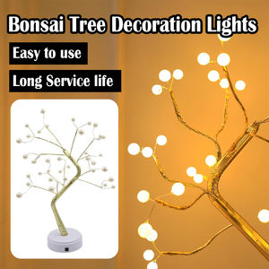 Luz de árbol de bonsái de mesa de 20 "perlas con 36 LED, lámpara de árbol de luz Artificial DIY decoración para regalo Festival vacaciones - Product Image 6