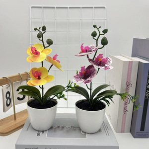 Orquídea Phalaenopsis Artificial Paulon de 27 cm de Altura en Maceta Blanca, Decoración para el Hogar, Accesorio para Bodas - Product Image 4