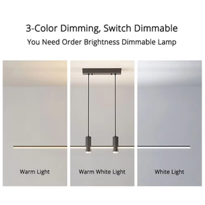 Lampada a Sospensione LED Intelligente con Telecomando, Temperatura Colore e Luminosità Regolabili, per Soggiorno e Ristorante - Product Image 2