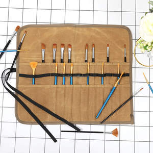 <span class=keywords><strong>Estuche</strong></span> Enrollable Reciclable para Pinceles <span class=keywords><strong>de</strong></span> Artista, Bolsa para Pinceles <span class=keywords><strong>de</strong></span> <span class=keywords><strong>Maquillaje</strong></span> <span class=keywords><strong>de</strong></span> Lona para Mujer - Product Image 2