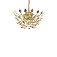Lustre moderne de luxe en cristal doré, design suspendu, luminaire pour salon, salle à manger, décoration d'hôtel