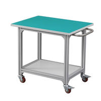 Chariot de transport d'entrepôt OEM ODM antistatique pour circuits imprimés, chariot de manutention fermé en profilé aluminium