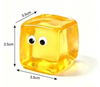 Jouet sensoriel anti-stress Kawaii Big Mouth Cube Squishy en TPR transparent pour enfants