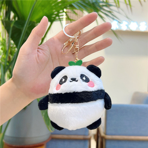 Yüksek kalite özel 12 cm <span class=keywords><strong>Panda</strong></span> peluş anahtarlık yaratıcı yumuşak toptan kolye anahtarlık PP pamuk oyuncaklar - Product Image 2