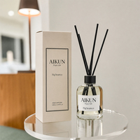 Diffuseur de parfum d'ambiance personnalisé AIKUN avec bâtonnets, flacon en verre pour aromathérapie, emballage cadeau pour la décoration intérieure