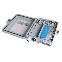 Boîtier de distribution de fibre optique extérieur 12 ports |   Boîtier mural FTTH avec adaptateurs SC/LC, répartiteur PLC 1*8, IP65, matériau PC/ABS