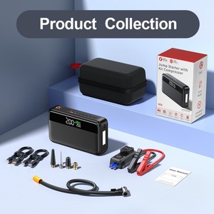 10000mAh 2000A numérique batterie de <span class=keywords><strong>voiture</strong></span> Booster 12V gaz Diesel saut démarreur 150psi compresseur d'air Portable pneu gonfleur pompe - Product Image 6