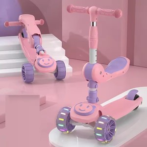 Trottinette pliable à cadre en acier pour enfants, best-seller, deux en <span class=keywords><strong>un</strong></span>, avec siège pour enfants de 3 à 8 ans - Product Image 2