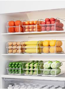 Refrigerator Special <b>Plastic</b> Food Grade Household <b>Drawer</b> Type Kitchen Egg <b>Storage</b> Box Transparent Draining Fresh-Keeping - Product Image 2