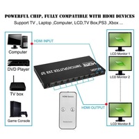 Répartiteur HDMI 2x8 2k * 4k Séparateur HDMI 2 entrées 8 sorties supportant le diviseur d'affichage du projecteur 3D avec télécommande