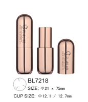 Tube de rouge à lèvres électroplaqué en forme de capsule, options multicolores, emballage de rouge à lèvres rechargeable, support pour insert de rouge à lèvres remplaçable