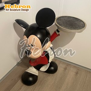 Estatuas de <span class=keywords><strong>Mickey</strong></span> de Fibra de Vidrio de Tamaño Real al por Mayor, Escultura de <span class=keywords><strong>Mickey</strong></span> Pintada con Resina, Decoración para el Hogar - Product Image 2