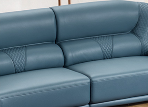 New European Style PU Leather Sectional <b>Sofa</b> Set <b>for</b> Apartment Living Room with Solid Wood <b>Legs</b> - Product Image 5