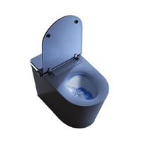 S002 Ensemble WC intelligent entièrement automatique ADA, à poser au sol, en céramique, avec chasse d'eau automatique, bidet électrique et toilette intelligente incluse
