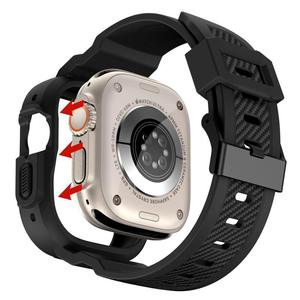 Correa Resistente Compatible con Apple Watch Series 9/8/7/6/5/4/3/2/1 con Funda Protectora 45 44 49mm Correa de TPU para Reloj - Product Image 2