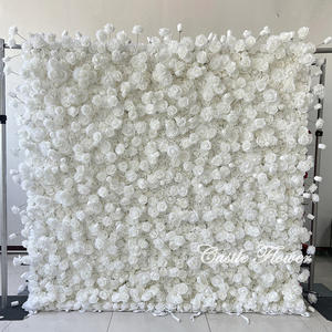 H-823 Parete di Rose Artificiali 3D <span class=keywords><strong>Rosa</strong></span> di 2,4 Metri per Decorazione di Benvenuto Matrimoniale e Sfondo per Commercio Estero - Product Image 3