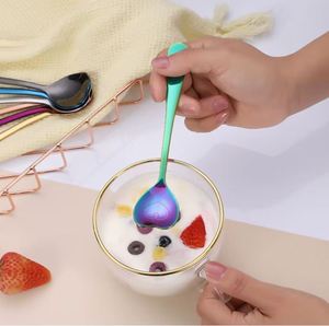 Custom Color Stainless Steel Tea <b>Spoon</b> Dessert Coffee Ice Tea <b>Table</b> <b>Spoons</b> - Product Image 5