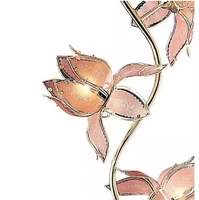 Lampe de table moderne flexible Lotus LED en fer et verre, à intensité variable et température de couleur multiple, pour salon, chambre, bureau